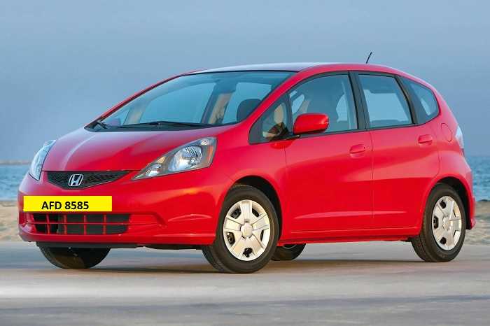 Cops hunt for robber in red Honda Fit AFD 8585