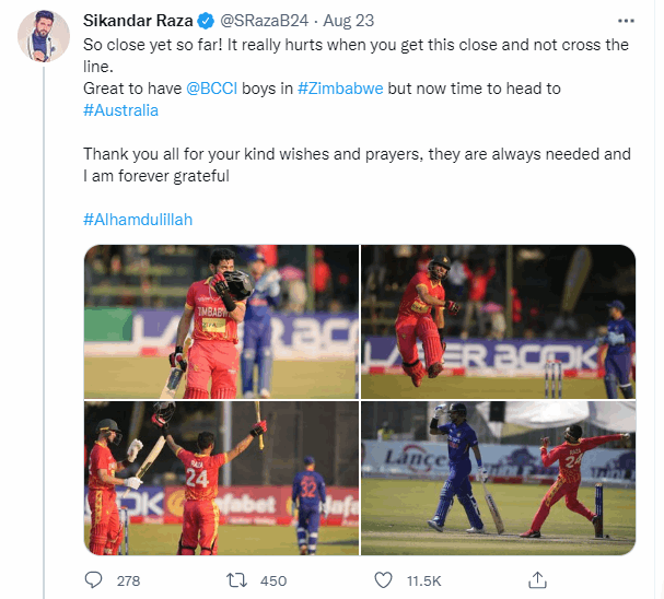 Heartbroken Raza bleeds on Twitter, showered with love