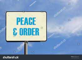 Peace Order Sign Stock Photo 288019937 | Shutterstock