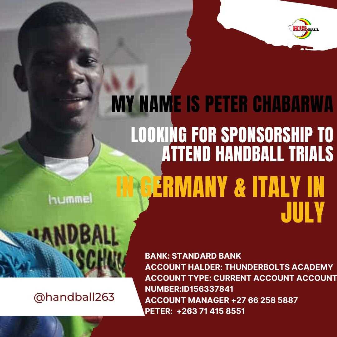 Handball prodigy Peter Chabarwa appeals for assistance