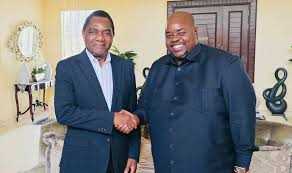 Zambian President Hakainde Hichilema ...