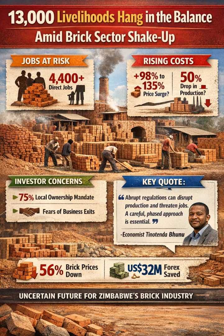 13,000 Livelihoods at Risk as Zim’s Brick Sector Faces Regulatory Shake-Up